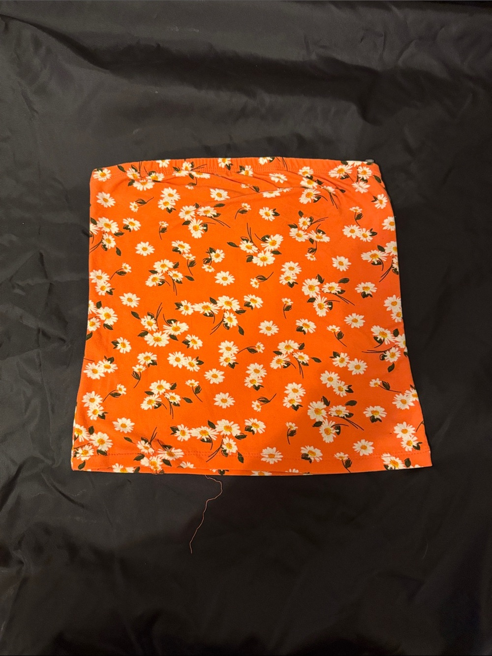Orange Floral tube top - Women's Daisy Print